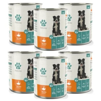 Fellicita Ente, Gans & Hirse 6x 800g 4 Fellicita Ente, Gans & Hirse 6x 800g – Bild 2