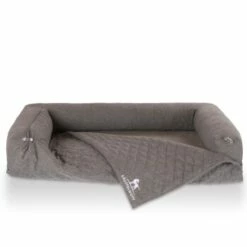 Knuffelwuff Orthopädisches 2in1 Sofaschutz Hundebett Yona Grau M-L