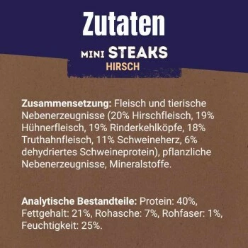 Adventuros Mini Steaks Hirsch 7x70g 6 Adventuros Mini Steaks Hirsch 7x70g – Bild 4