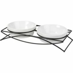 AniOne Keramik Doppelnapf Ständer 2 Stück, 350 Ml