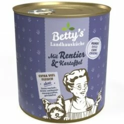 Betty's Landhausküche Mit Rentier & Kartoffel 6 X 800g Für Hund