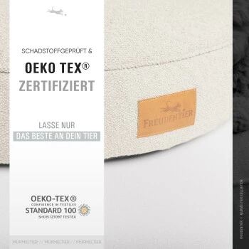 Freudentier Kuscheliges Hundebett Mit Memory Foam ⌀100cm Hellgrau 1 M 7 Freudentier Kuscheliges Hundebett Mit Memory Foam ⌀100cm Hellgrau 1 M – Bild 5