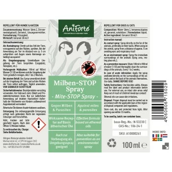Aniforte Milben-STOP Spray Für Hunde Und Katzen 100 G 4 Aniforte Milben-STOP Spray Für Hunde Und Katzen 100 G – Bild 2