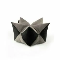 Lionto Hundebett - Kronenkissen Grau/ Schwarz S