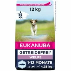 EUKANUBA Welpenfutter Getreidefrei Für Kleine Und Mittelgroße Rassen 2x12kg