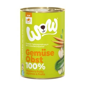 WOW Pur Adult Gemüse Obst 6x400g 3 WOW Pur Adult Gemüse Obst 6x400g