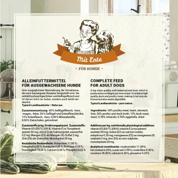 Betty's Landhausküche Mit Ente 6 X 800g Für Hund 7 Betty's Landhausküche Mit Ente 6 X 800g Für Hund – Bild 5