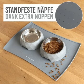 KaraLuna Napfunterlage Aus Silikon 60x40 Cm Geschwungen Grau 5 KaraLuna Napfunterlage Aus Silikon 60x40 Cm Geschwungen Grau – Bild 3
