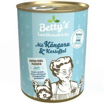 Betty's Landhausküche Mit Känguru & Kartoffel 6 X 400g Für Hund 3 Betty's Landhausküche Mit Känguru & Kartoffel 6 X 400g Für Hund