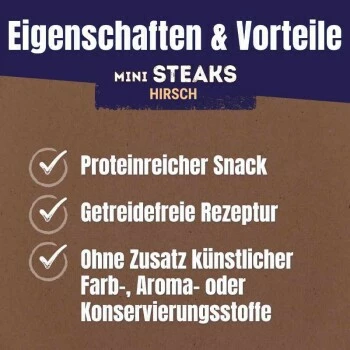 Adventuros Mini Steaks Hirsch 7x70g 7 Adventuros Mini Steaks Hirsch 7x70g – Bild 5