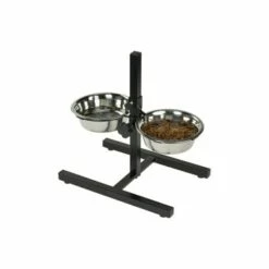 AniOne Doppelnapfständer Edelstahl 2x700 Ml