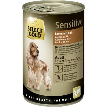 SELECT GOLD Sensitive Adult Lamm Mit Reis 6x400 G 3 SELECT GOLD Sensitive Adult Lamm Mit Reis 6x400 G