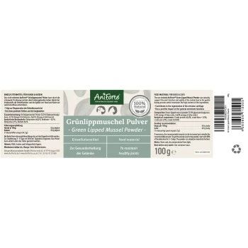 Aniforte Grünlippmuschelpulver Vollfettqualität 100 G 4 Aniforte Grünlippmuschelpulver Vollfettqualität 100 G – Bild 2