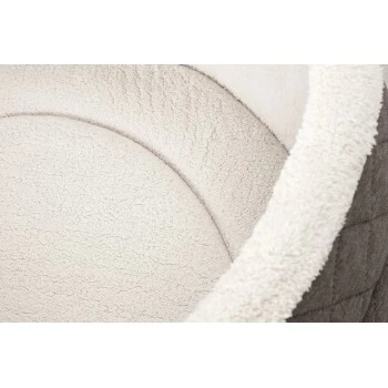 Knuffelwuff Orthopädisches Hundebett Lena Aus Velours Und Kunstleder Mit Hohem Schaumstoffrand Braun/ Beige XL 4 Knuffelwuff Orthopädisches Hundebett Lena Aus Velours Und Kunstleder Mit Hohem Schaumstoffrand Braun/ Beige XL – Bild 2