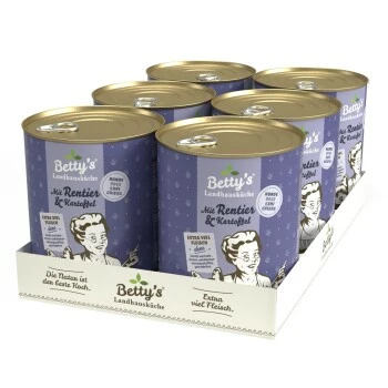 Betty's Landhausküche Mit Rentier & Kartoffel 6 X 800g Für Hund 4 Betty's Landhausküche Mit Rentier & Kartoffel 6 X 800g Für Hund – Bild 2