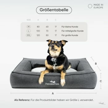 Freudentier Orthopädisches Box Hundebett Siebenschläfer M 4 Freudentier Orthopädisches Box Hundebett Siebenschläfer M – Bild 2