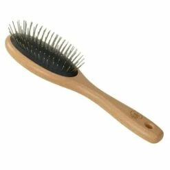 TAKE CARE Holzbürste Metallstifte Mittellanges Fell
