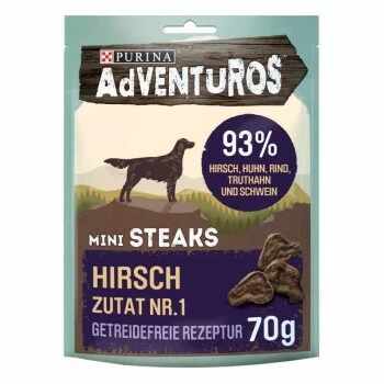Adventuros Mini Steaks Hirsch 7x70g 3 Adventuros Mini Steaks Hirsch 7x70g